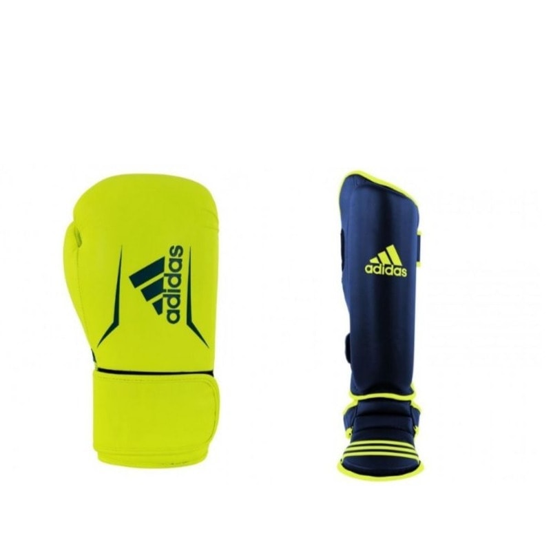 Opgewonden zijn Haven Compliment Adidas Kickboks Set Speed 100 Geel-Blauw kopen? | Fightplaza