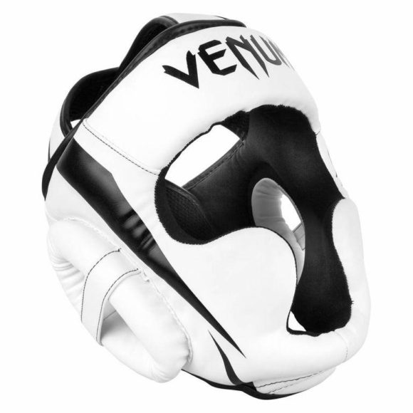Wit zwarte hoofdbeschermer van Venum Elite.