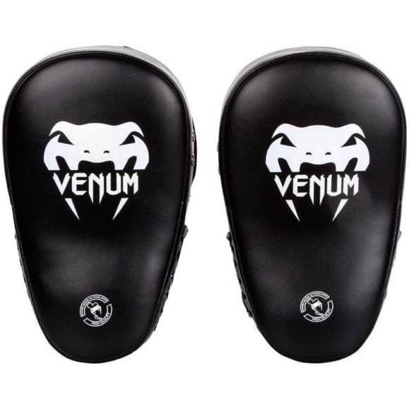 Zwarte witte big focus mitts van Venum elite.