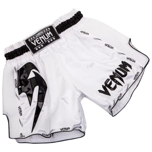 Wit zwart thai- en kickboks broekje van Venum giant.