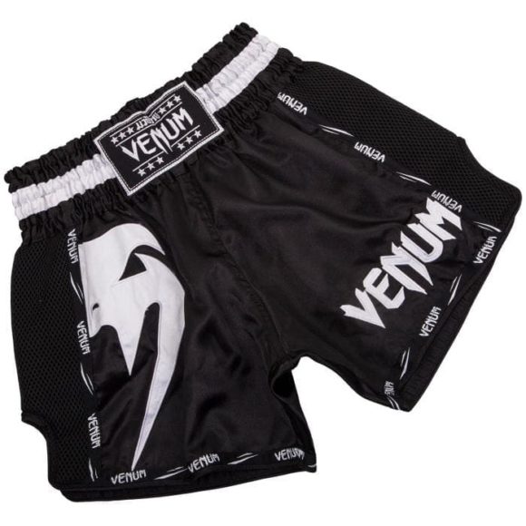 Zwart wit thai- en kickboks broekje van Venum giant.