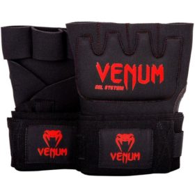 Zwart rode binnenhandschoenen met gel en bandage van Venum.