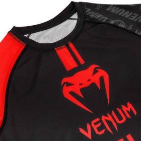 Venum logos rashguard long sleeves zwart rood 5