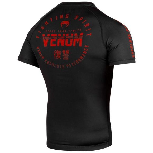 Venum signature rashguard zwart rood 3