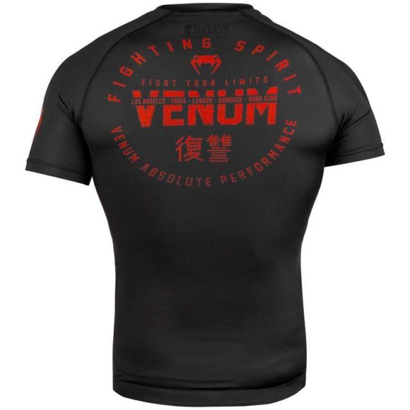 Venum signature rashguard zwart rood 4