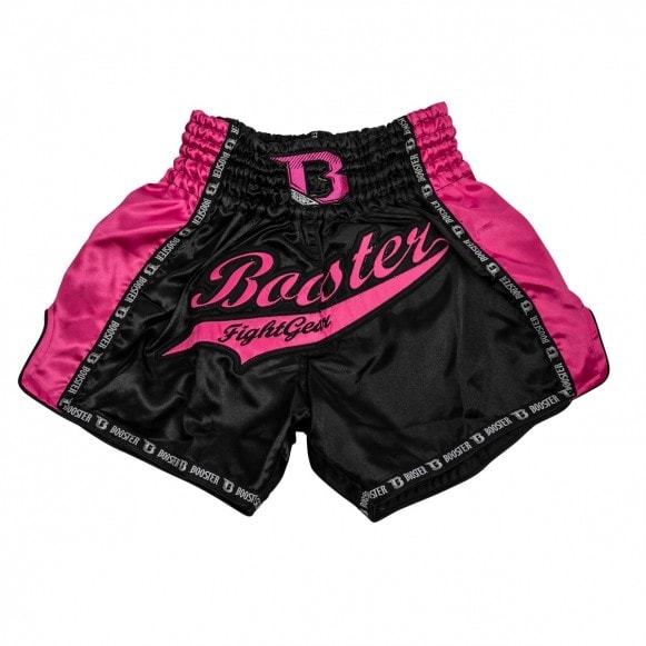 Zwart roze slugger thai- en kickboks broekje van Booster.