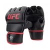 Zwarte mma grappling handschoenen met duim 6oz van UFC contender.