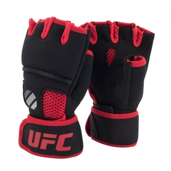 Zwart rode quick wrap binnenhandschoenen met gel van UFC contender.