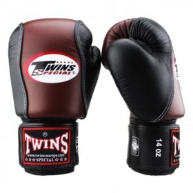 Kickbokshandschoenen van Twins, de BGVL 7 in de kleuren retro met zwart.