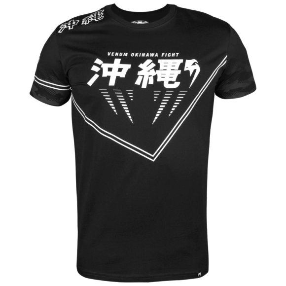 Zwart wit t-shirt okinawa 2.0 van Venum.