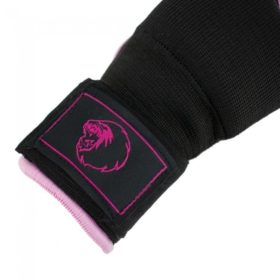 Super Pro Combat Gear binnenhandschoenen met bandage zwart roze 3