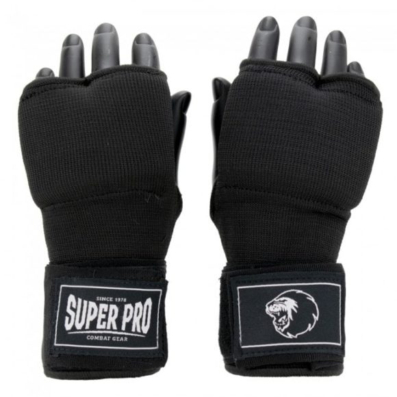 Super Pro Combat Gear binnenhandschoenen met bandage zwart wit 2