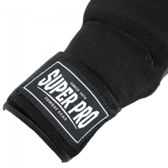 Super Pro Combat Gear binnenhandschoenen met bandage zwart wit 5
