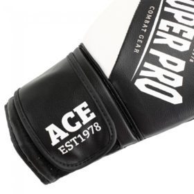 Super Pro Combat Gear Ace KickBokshandschoenen Zwart Wit 5