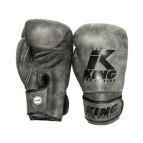 Donkergrijze (kick)bokshandschoenen van King.