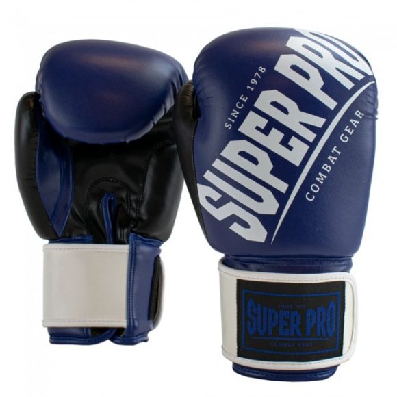 Blauw rebelse (kick)bokshandschoenen van Super Pro.