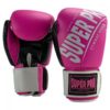 Roze rebelse (kick)bokshandschoenen van Super Pro.