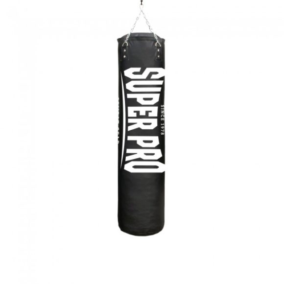 Zwarte bokszak pro de luxe van Super Pro, 150 x 40 CM.