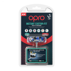 OPRO Gebitsbeschermer Instant Custom Fit V2 Camo Zwart Blauw Zilver Volwassenen 2