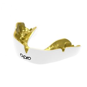 Wit goud boksbitje voor kinderen van OPRO, instant custom-fit v2.