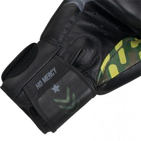 Super Pro Combat Gear No Mercy Lederen KickBokshandschoenen Zwart Groen Zilver 6