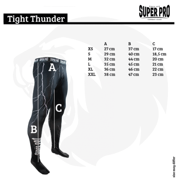 Super Pro Combat Gear Heren Legging Thunder Zwart Grijs 4