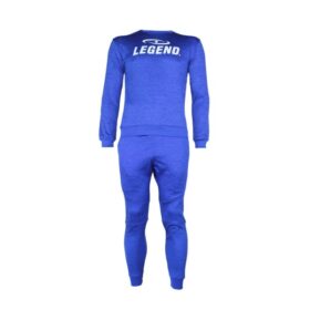 Blauwe joggingpak van Legend Sports voor dames, heren en kinderen.