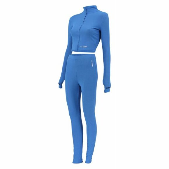 blauwe lifestyle suit / joggingpak voor dames van Legend Sports.