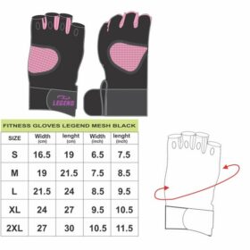 legend sports fitness handschoenen dames zwart roz 2