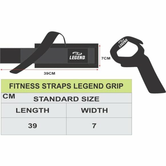 Zwarte Legend Sports fitness straps.