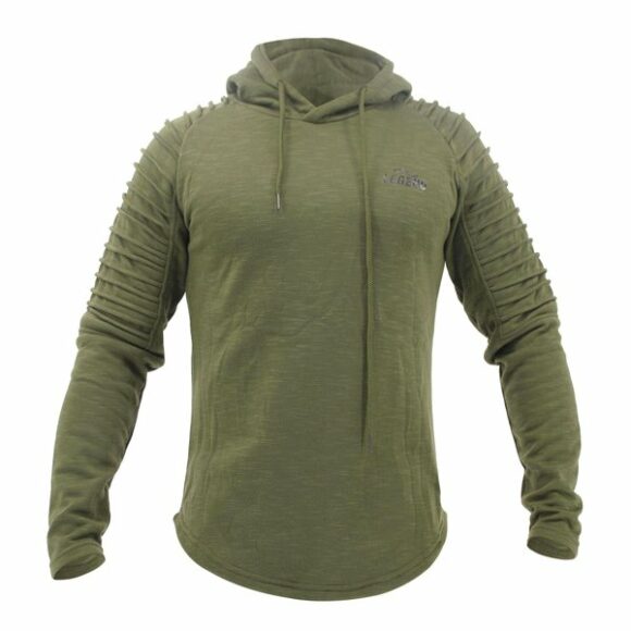 legend sports hoodie rib sleeve green 1
