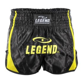 Zwart kickboks broekje van Legend sports voor kinderen en volwassenen.