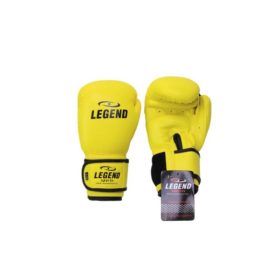 Gele bokshandschoenen voor kinderen van 4-8 jaar van Legend Sports.