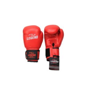 Rode bokshandschoenen voor kinderen van 4-8 jaar van Legend Sports.