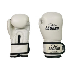 Witte bokshandschoenen voor kinderen van 4-8 jaar van Legend Sports.