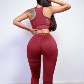 legend sports sportlegging red with white 2