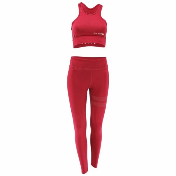 legend sports sportlegging red with white 5