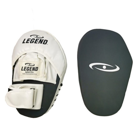 Zwart witte handpads / bokspads van Legend Sports.