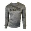 Een grijze trui van Legend Sports voor volwassenen en kinderen.
