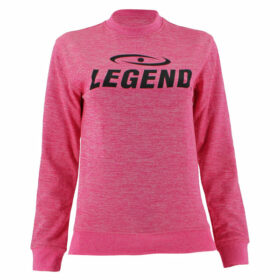 Een roze trui van Legend Sports voor volwassenen en kinderen.