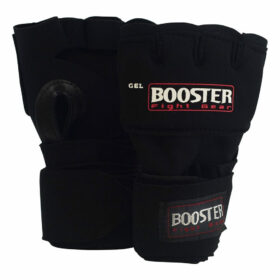 Zwarte binnenhandschoenen van Booster met gel en bandage.