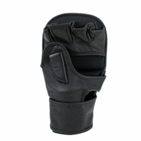 Super Pro Combat Gear Shooter Lederen MMA Handschoenen Zwart Goud 6