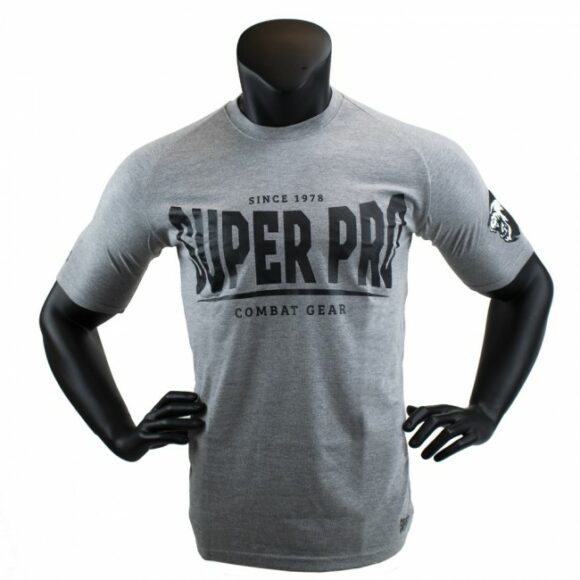 Super Pro T shirt S.P. Logo Grijs Zwart 2