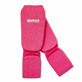 Roze kickboksscheenbescheermers van Booster.