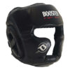 Zwarte hoofdbeschermer / helm voor kickboksen van Booster.