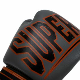 Super Pro Combat Gear Challenger Lederen KickBokshandschoenen Grijs Oranje Zwart 6