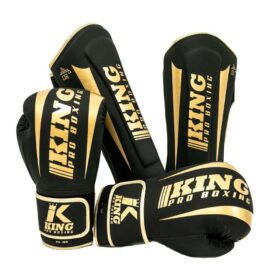 King Kpb Revo 6 KickBokshandschoenen Zwart Goud 7 1