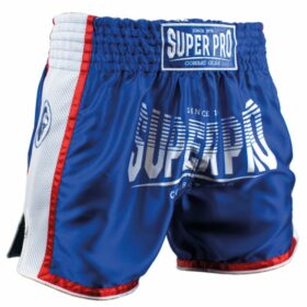 Blauw kickboksbroekje van Super Pro voor mannen en vrouwen.