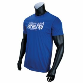 Super Pro T shirt DryFit T Shirt Stripes Blauw Wit 3