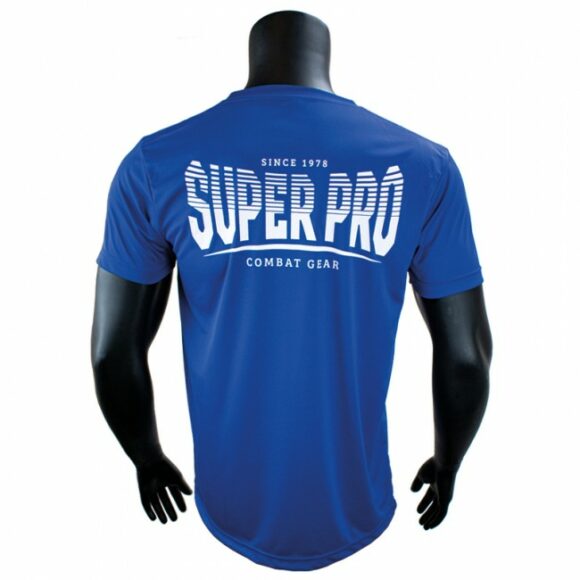 Super Pro T shirt DryFit T Shirt Stripes Blauw Wit 4